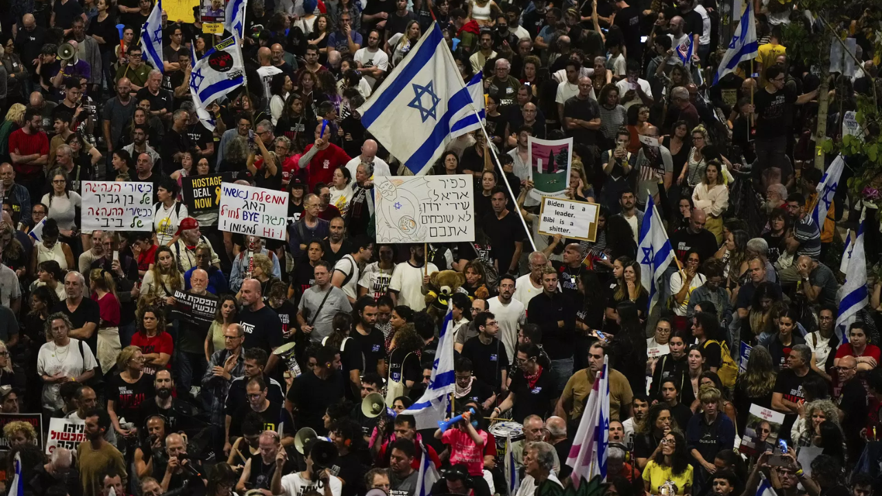 Thousands rally in Tel Aviv against Netanyahu government, in support of hostage deal – Times of India