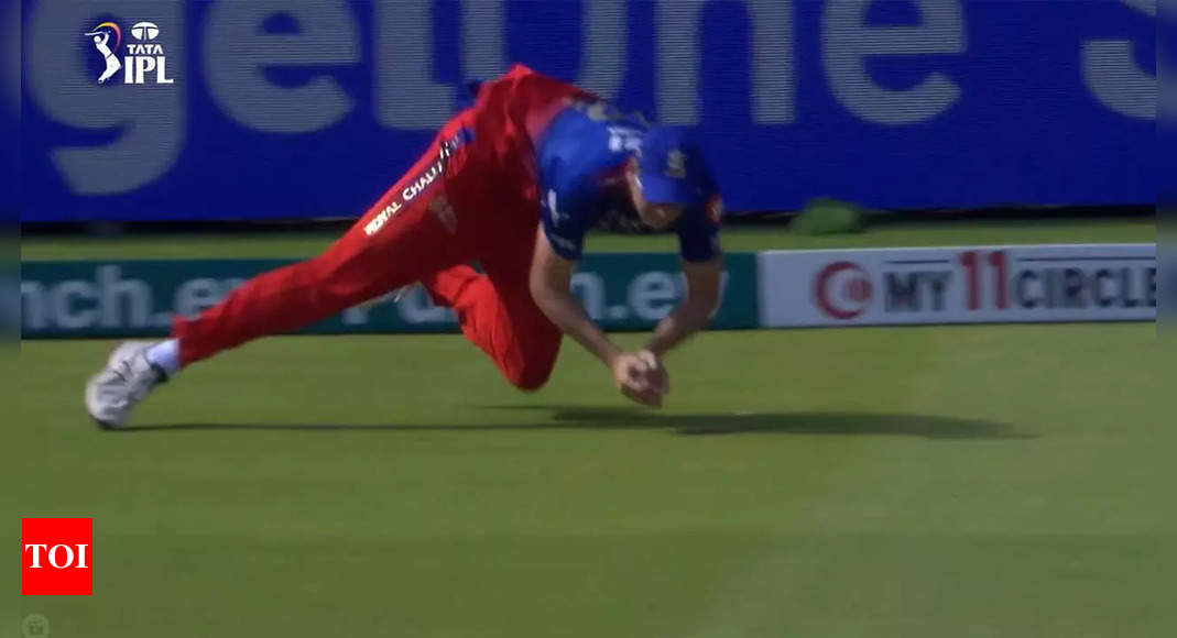 Watch: Cameron Green takes a fine running catch to get rid of Shubman Gill | Cricket News – Times of India