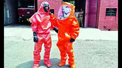 28 spl suits for firemen facing biochemical threats