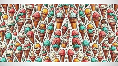 Optical illusion: Are you smart enough to find a cat among ice cream cones
