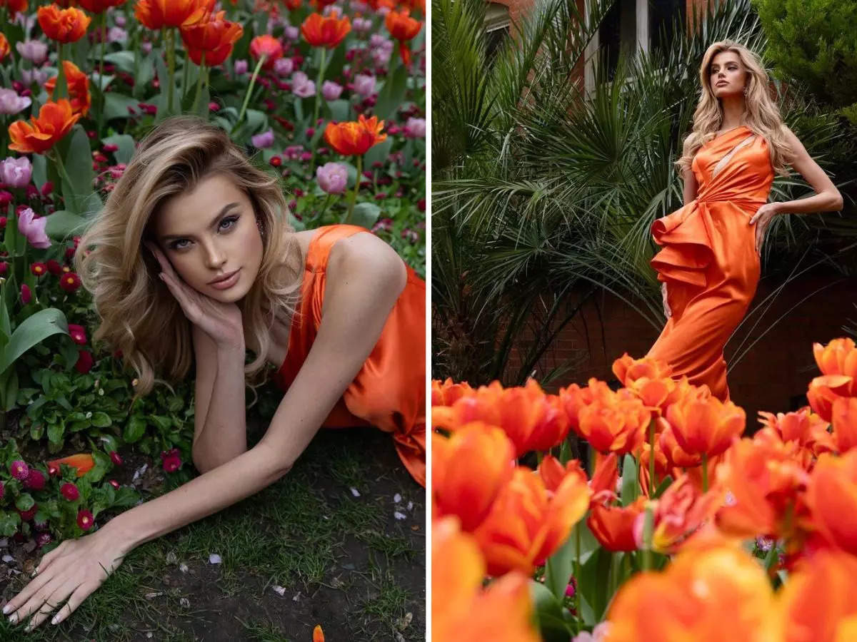 Krystyna Pyszkova proves that orange is the new hue in her latest photoshoot!
