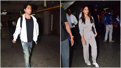 Suhana and Aryan Khan return home accompanied by Shah Rukh Khan's trusted bodyguard