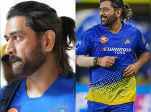 MS Dhoni debuts 'Samurai' hairstyle at IPL