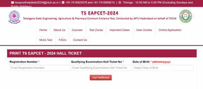 TS EAMCET 2024 hall ticket out for Agriculture and Pharmacy at eapcet.tsche.ac.in, download EAPCET admit card here
