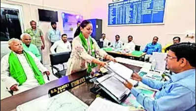 Rohini Acharya files papers for Saran Lok Sabha seat