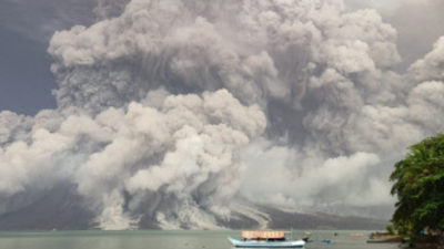 Indonesia's Mount Ruang erupts again, forces airport closure and evacuations