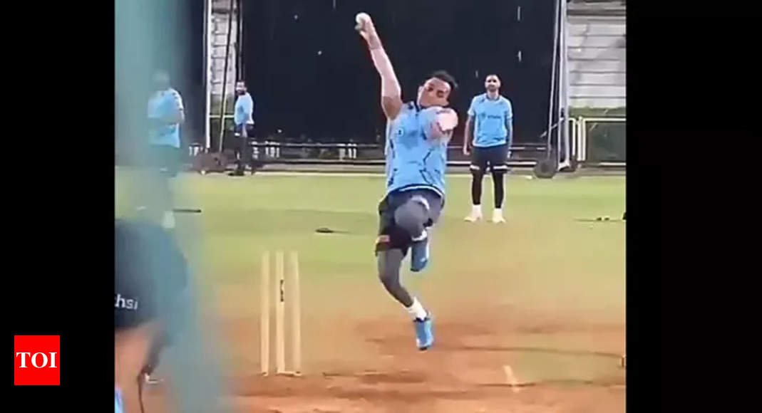 Watch: Net bowler Mukesh Kumar impresses with Bumrah-esque action in a viral video | Cricket News – Times of India