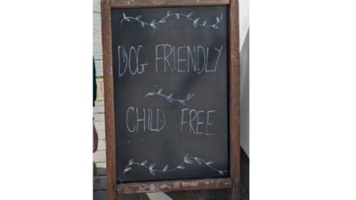 'Dog friendly, child free': Sign outside England pub sparks debate