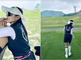 Son Ye Jin tees up in style for a golf outing