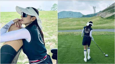 Son Ye Jin tees up in style for a golf outing; fans wonder where is Hyun Bin