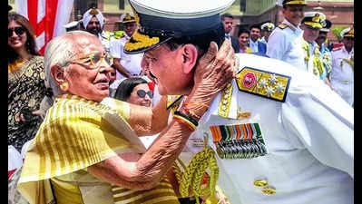 MP's pride: Admiral Tripathi takes over as Navy chief