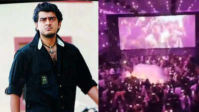 'Dheena' re-release: Fans bust crackers inside a theatre to enjoy Ajith's film