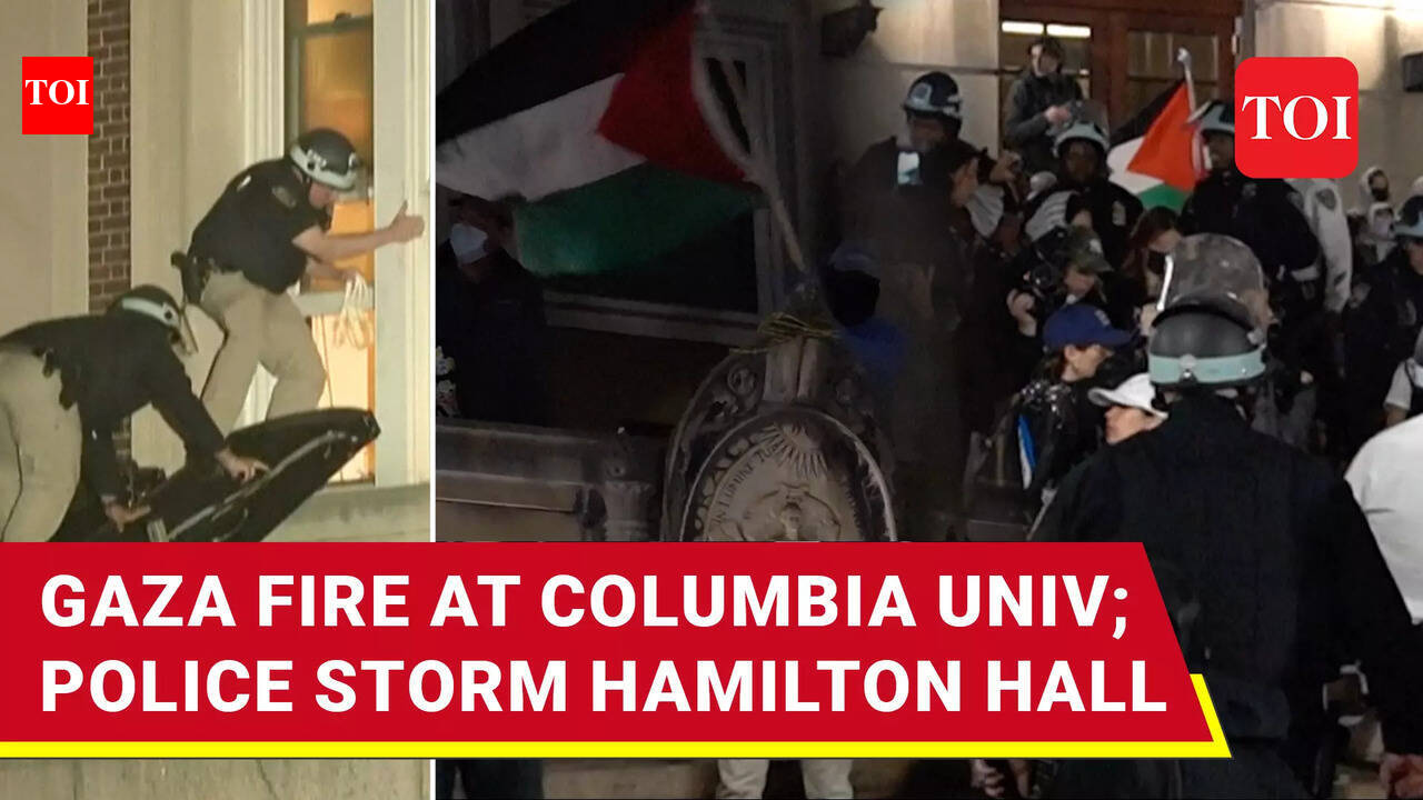 Students Invade Hamilton Hall In Columbia University, Riot Cops Clear ...