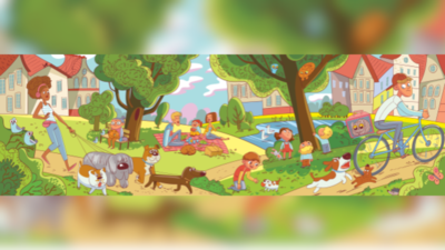 Brain teaser challenge: Spot the 10 hidden animals in this colorful park view