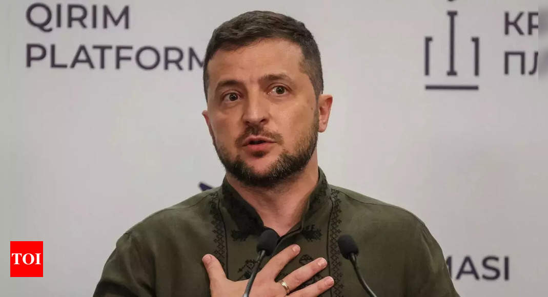 Russia used 300 missiles, 300 drones, 3,200 guided bombs in April against Ukraine, Zelenskyy says – Times of India