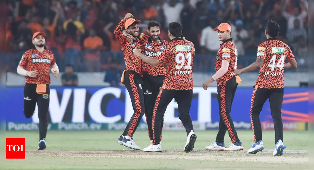 SRH vs RR, IPL 2024 Highlights: Sunrisers Hyderabad script nervy one-run win over Rajasthan Royals in last-ball thriller | Cricket News – Times of India