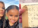 Khloé Kardashian shares an adorable Thank-You Card from her niece Dream