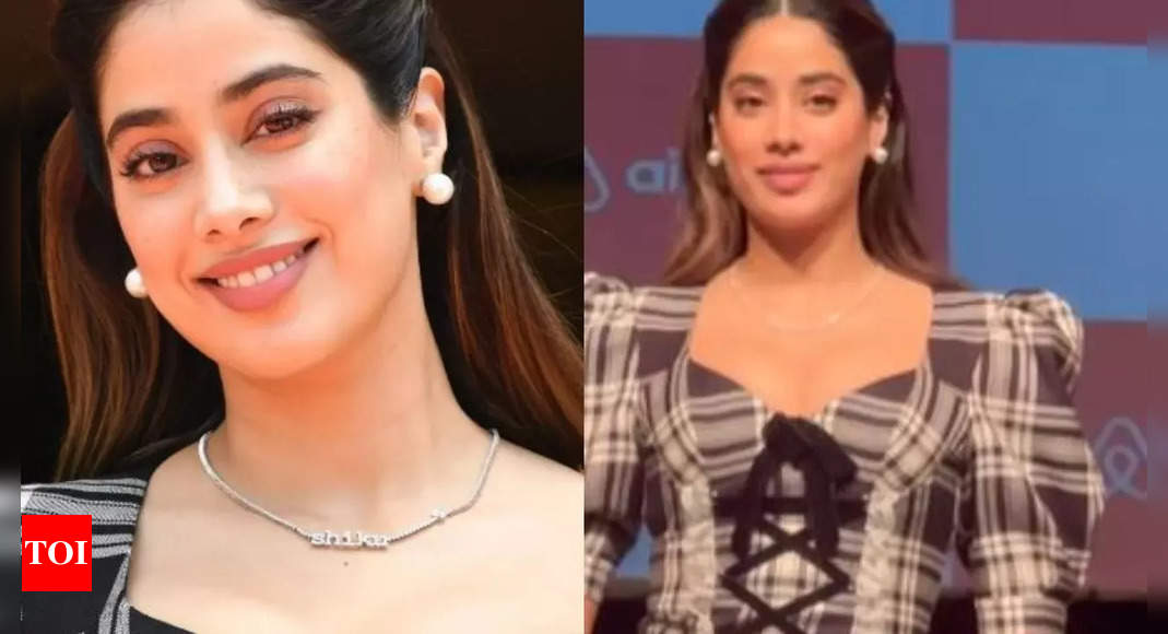 Janhvi Kapoor flaunts neckpiece with boyfriend Shikhar Pahariya’s name ‘Shiku’ on it again, netizens react – WATCH video | Hindi Movie News – Times of India