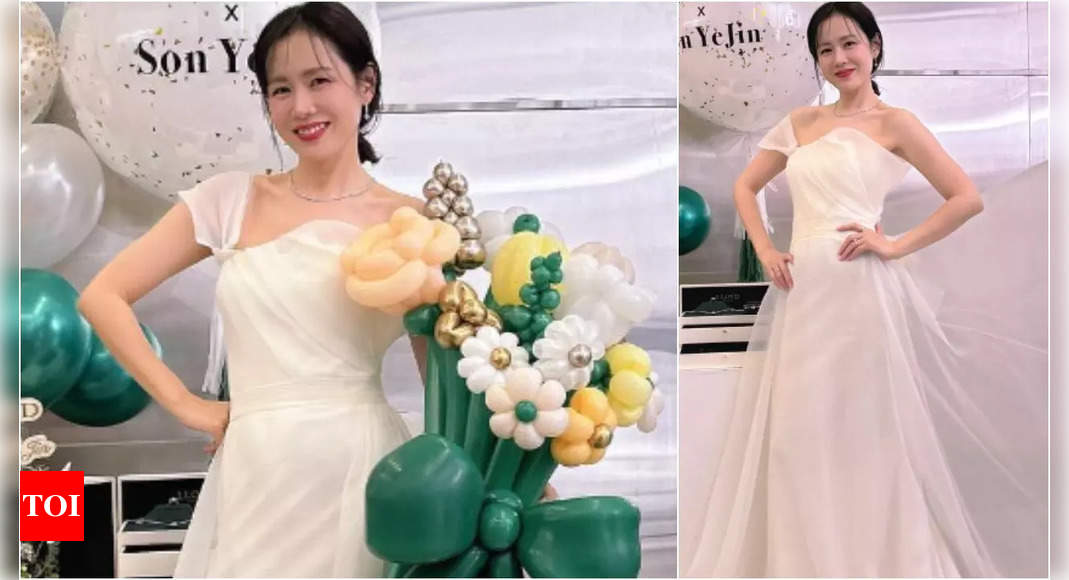 Son Ye-jin decks up in a stunning bridal gown, rekindling memories of her fairy-tale wedding to Hyun Bin – Times of India