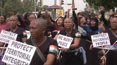 Manipur: Seven women shave their heads, participate in cycle rally to spread message of peace