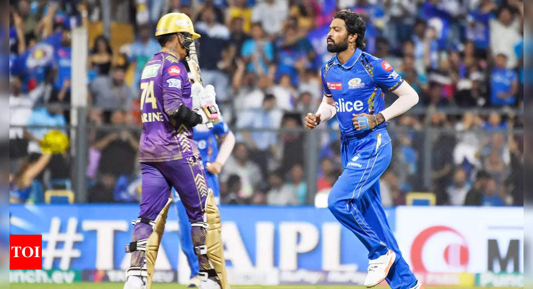 WATCH: Hardik Pandya takes revenge, sends Sunil Narine packing in style | Cricket News – Times of India