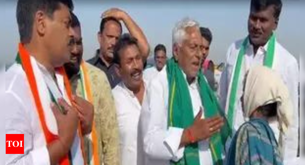 Telangana Congress candidate Jeevan Reddy slaps woman after she says will vote for ‘flower’ symbol | India News – Times of India