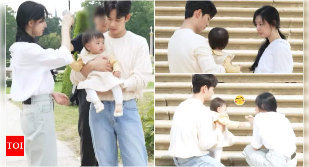 Kim Ji-won and Kim Soo-hyun share heartwarming offscreen moments with child actor in ‘Queen of Tears’ – watch BTS video – Times of India