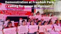 A demonstration was held at Freedom Park condemning violence in Manipur