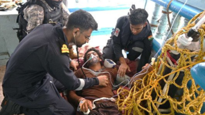 Indian warship helps Pakistani crew onboard Iranian fishing vessel in Arabian Sea