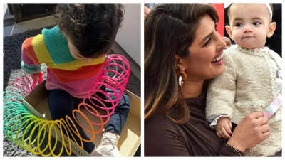 Priyanka Chopra shares an adorable picture of her daughter Malti Marie playing with spirals. See pic
