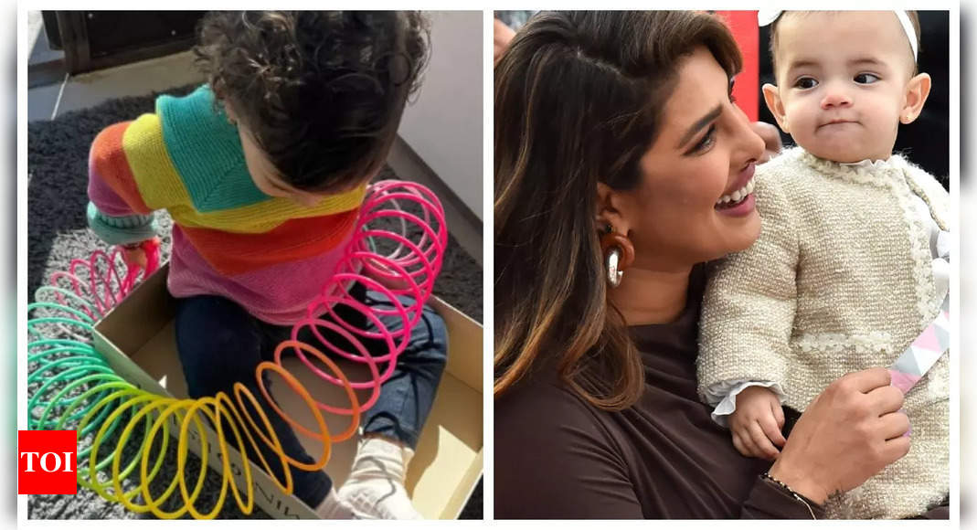Priyanka Chopra shares an adorable picture of her daughter Malti Marie playing with spirals. See pic – Times of India