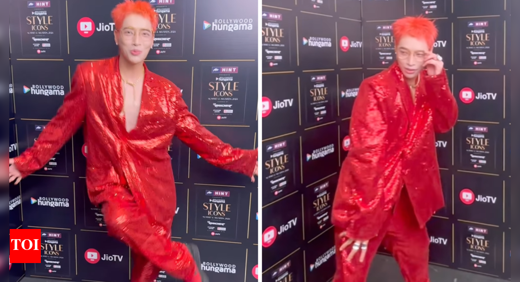 Korean pop singer Aoora performs the 'Pushpa Pushpa' hook step ...