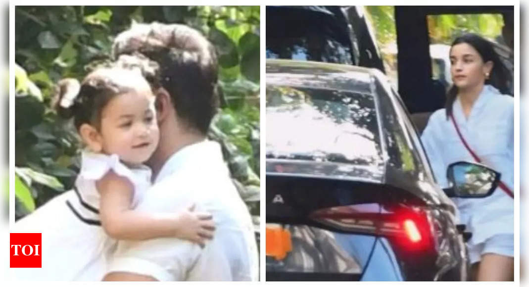 Ranbir Kapoor carries adorable baby Raha in his arms as he visits Varun Dhawan at his residence with wife Alia Bhatt – See photos | – Times of India