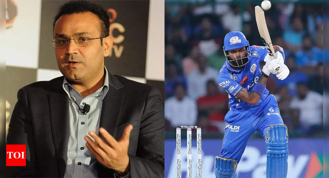 Virender Sehwag baffled with Hardik Pandya’s batting position, calls for severe action on MI players | Cricket News – Times of India