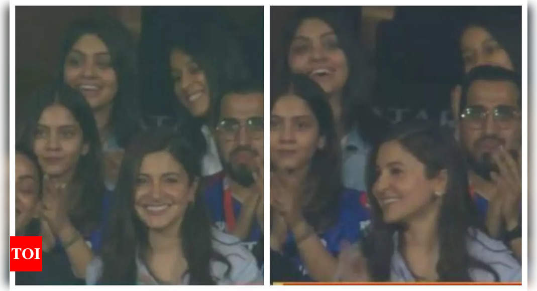 Anushka Sharma makes FIRST public appearance after son Akaay’s birth as she cheers for Virat Kohli in Bengaluru stadium- See photos | – Times of India