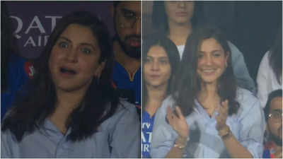 Anushka Sharma's reaction to Virat Kohli surviving a run out goes Viral!
