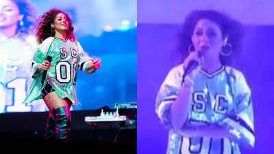 Fan throws bottle at Sunidhi Chauhan during her concert, her reaction wins the internet as she says, 'show ruk jayega'