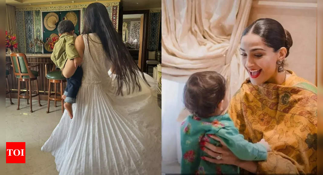 Sonam Kapoor Ahuja gives a glimpse into her Sunday with baby Vayu, captured by husband Anand Ahuja – PICS inside | Hindi Movie News – Times of India