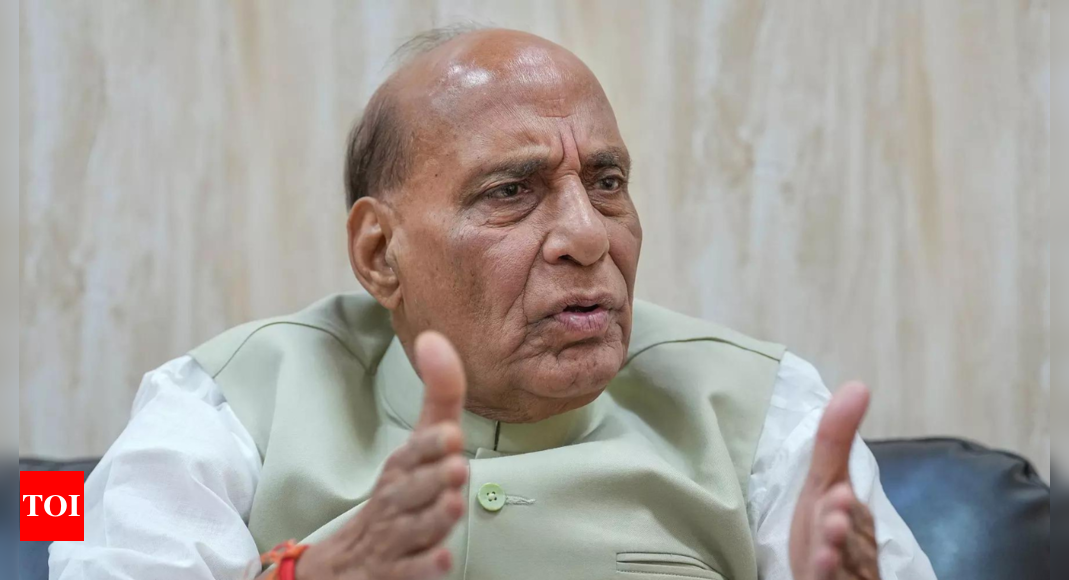 Rahul Gandhi has no fire but Congress playing with fire by attempting Hindu-Muslim divide: Rajnath | India News – Times of India