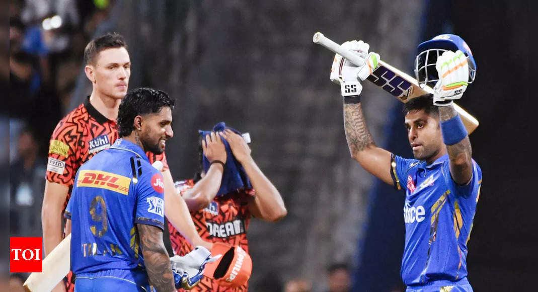 MI vs SRH, IPL 2024 Highlights: Ton-up Suryakumar Yadav powers Mumbai Indians to seven-wicket win over Sunrisers Hyderabad | Cricket News – Times of India