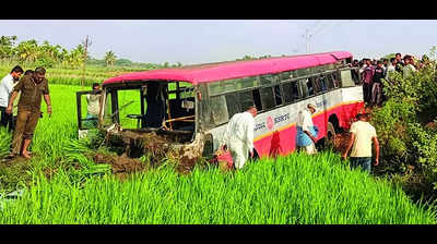 58 passengers injured in KSRTC bus accident