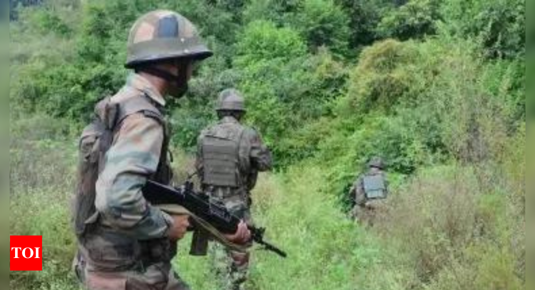 Encounter between security forces and terrorists underway in J&K’s Kulgam district | India News – Times of India