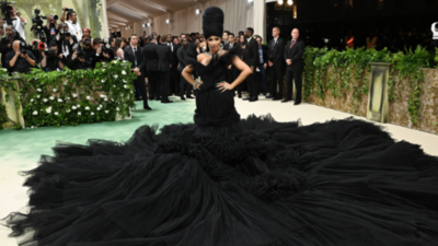 Cardi B’s enormous black tulle gown shuts down the Met Gala 2024 green carpet