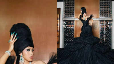 Cardi B wows at Met Gala 2024 in sweeping black number; rapper needed nine men to carry gown