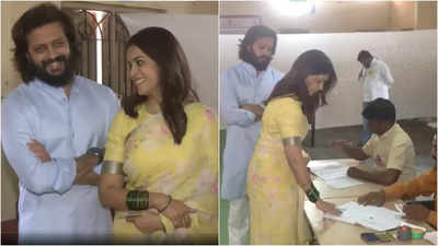 Lok Sabha Election 2024: Riteish Deshmukh and Genelia D’souza cast their vote in Latur, encourage citizens to practice their right