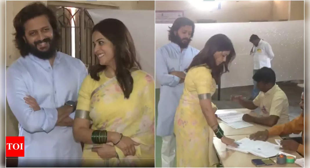 Lok Sabha Election 2024: Riteish Deshmukh and Genelia D’souza cast their vote in Latur, encourage citizens to practice their right | Hindi Movie News – Times of India