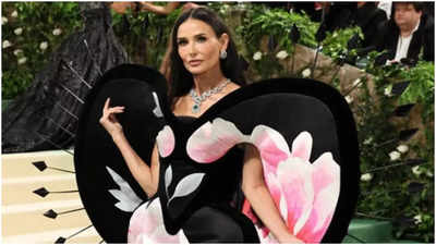 Met Gala 2024: Demi Moore makes fashion statement in jaw-dropping wallpaper gown