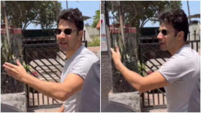 Varun Dhawan gets upset with paparazzi during clinic appearance