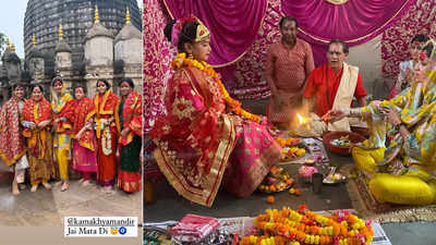 Shilpa Shetty visits Kamakya Temple, performs a special puja amid crypto assets ponzi scheme case