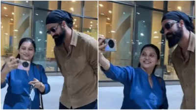 Vicky Kaushal's sweet selfie moment with a fan at the airport melts hearts